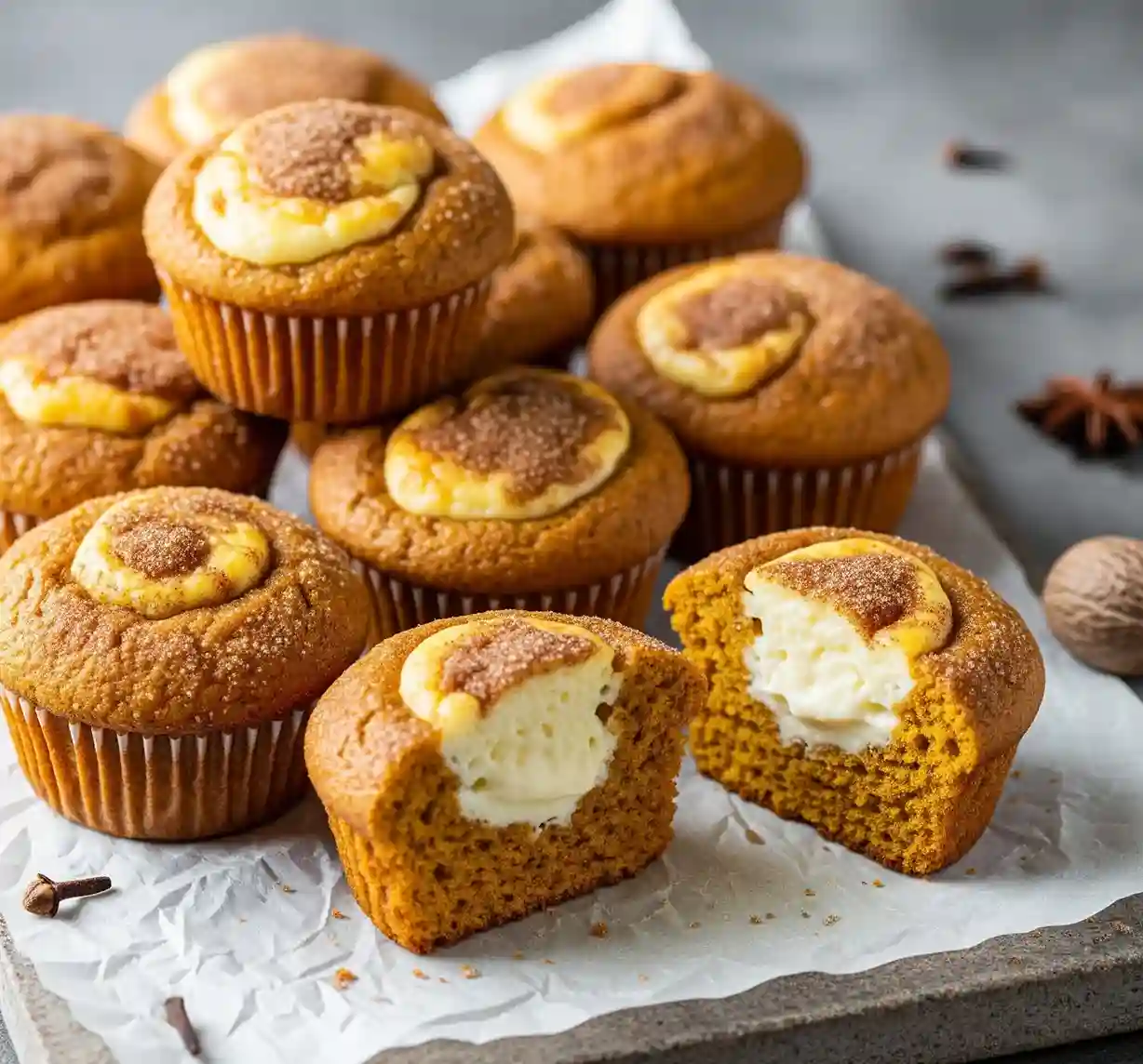 Pumpkin Cream Cheese Muffins