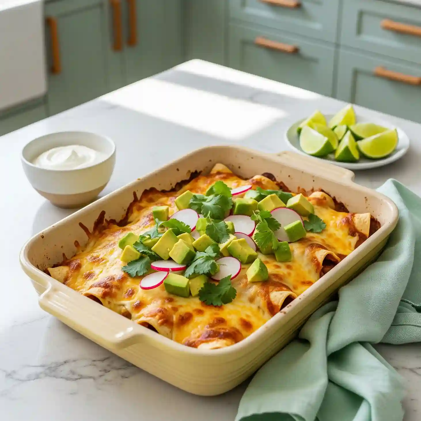 Hatch Chile Chicken Enchiladas