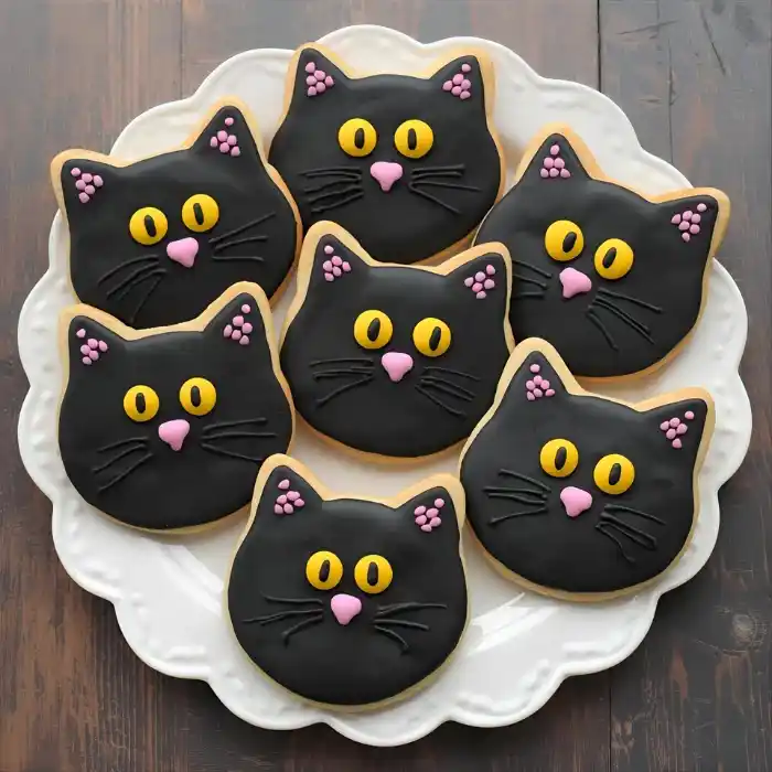 Halloween Black Cat Cookies