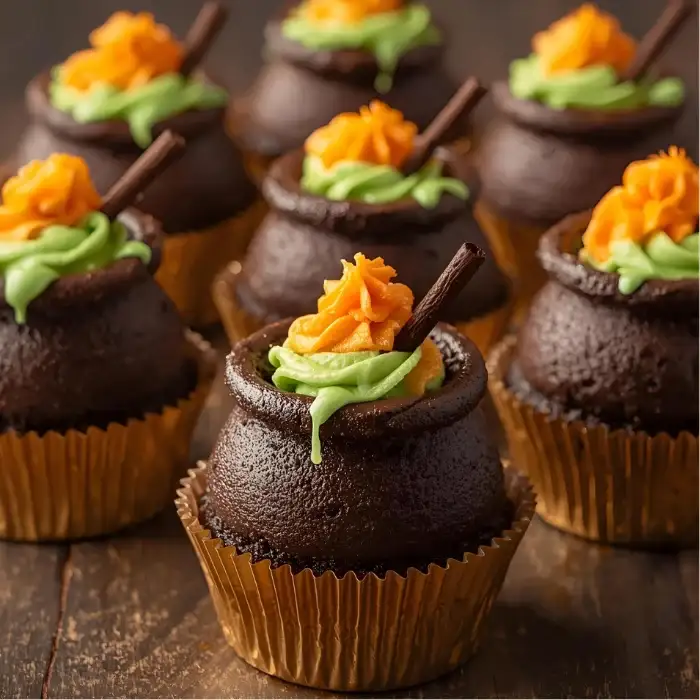 Halloween Cauldron Cupcakes