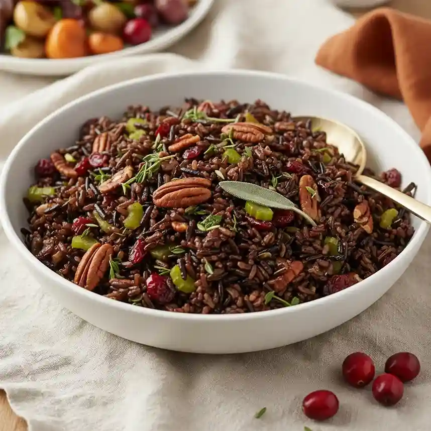 Cranberry-Pecan Wild Rice Stuffing