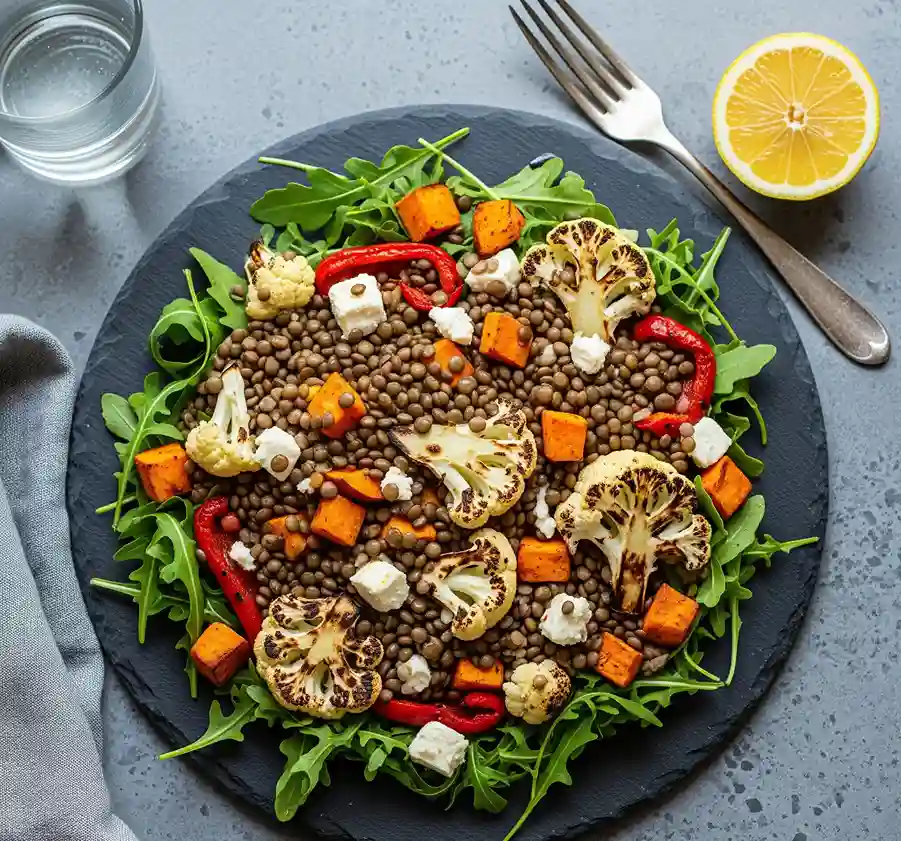 Lentil Salad With Roasted Veggies