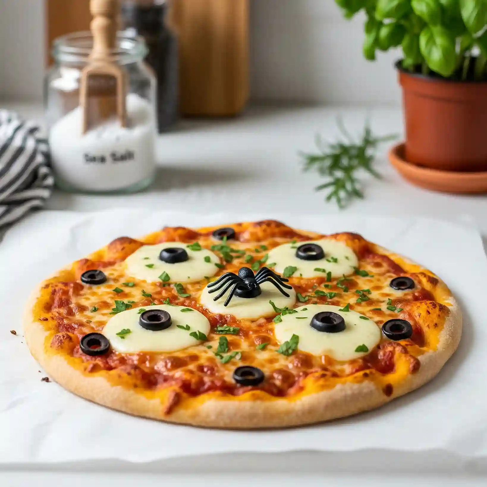 Halloween Eyeball Pizza