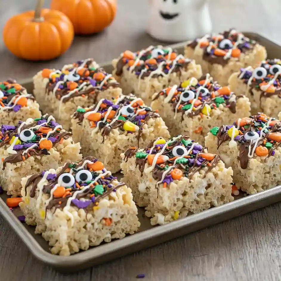 Halloween Rice Krispie treats