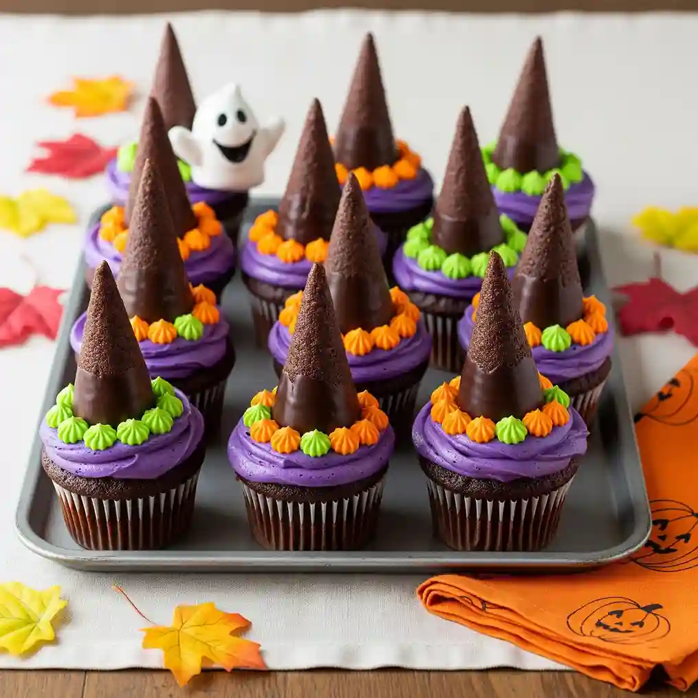 Halloween Witch Hat Cupcakes