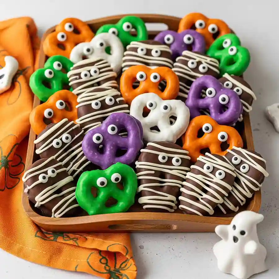 Halloween pretzels