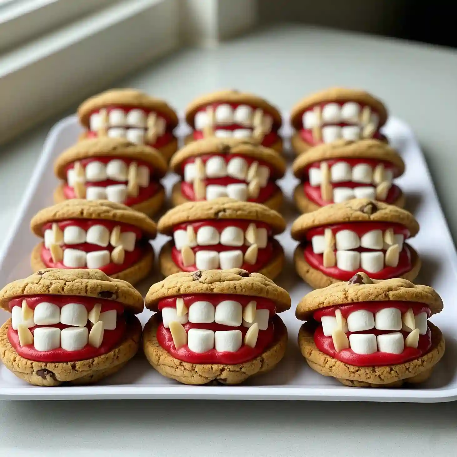 Halloween Vampire Teeth Cookies