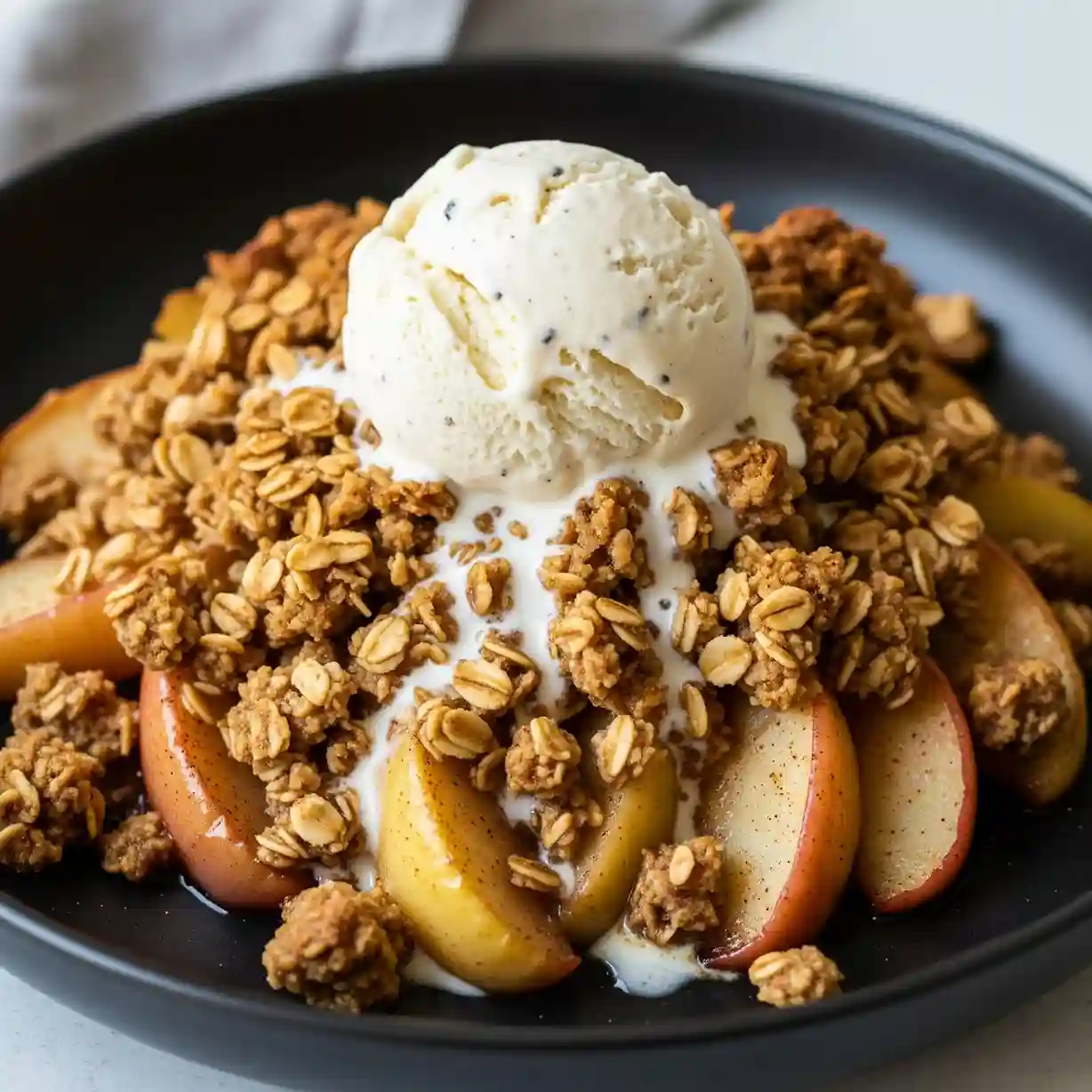 Apple Crisp With Oats And Melted Butter