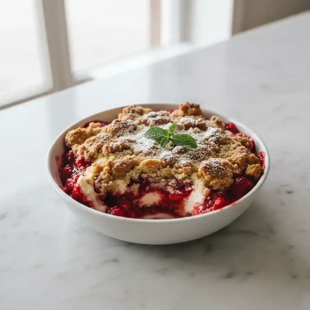 Strawberry Cheesecake Dump Cake