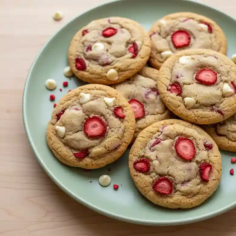 strawberry white chocolate chip cookies